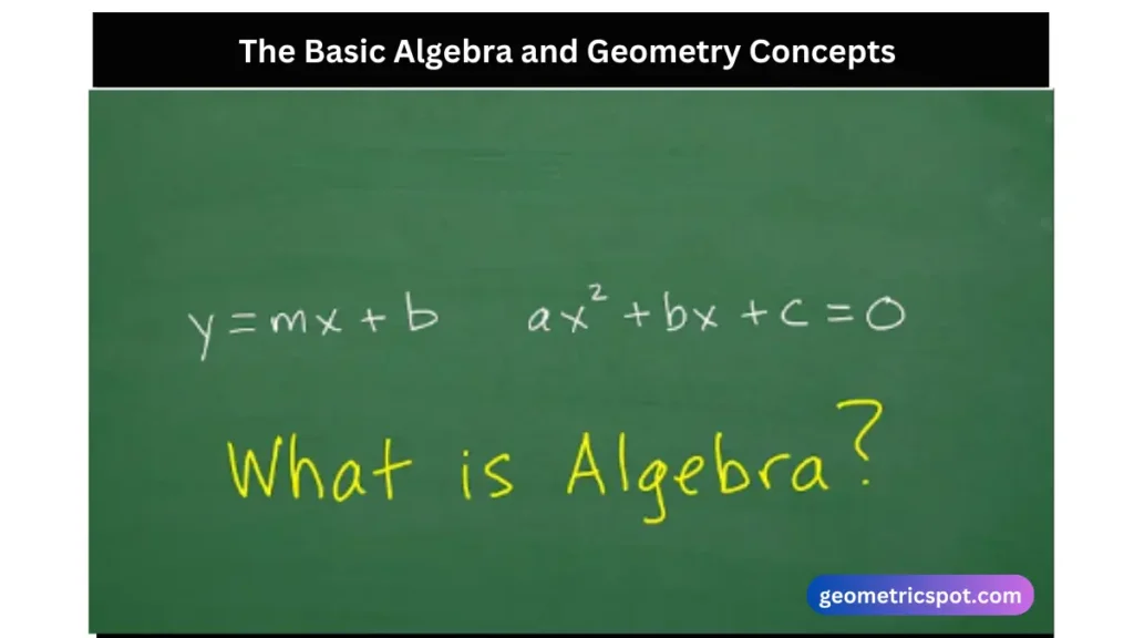 The Basic Algebra and Geometry Concepts and Algebra vs Geometry