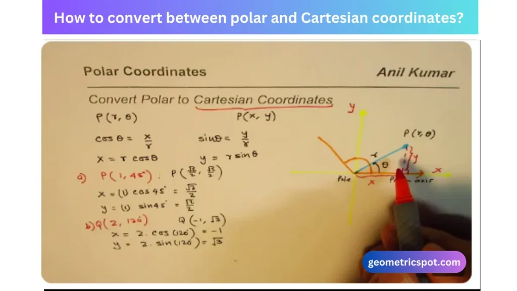 How to convert between polar and Cartesian coordinates? 